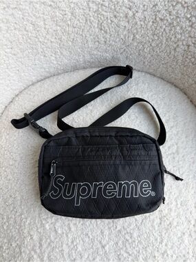 Supreme Black Quilted Bag FW18